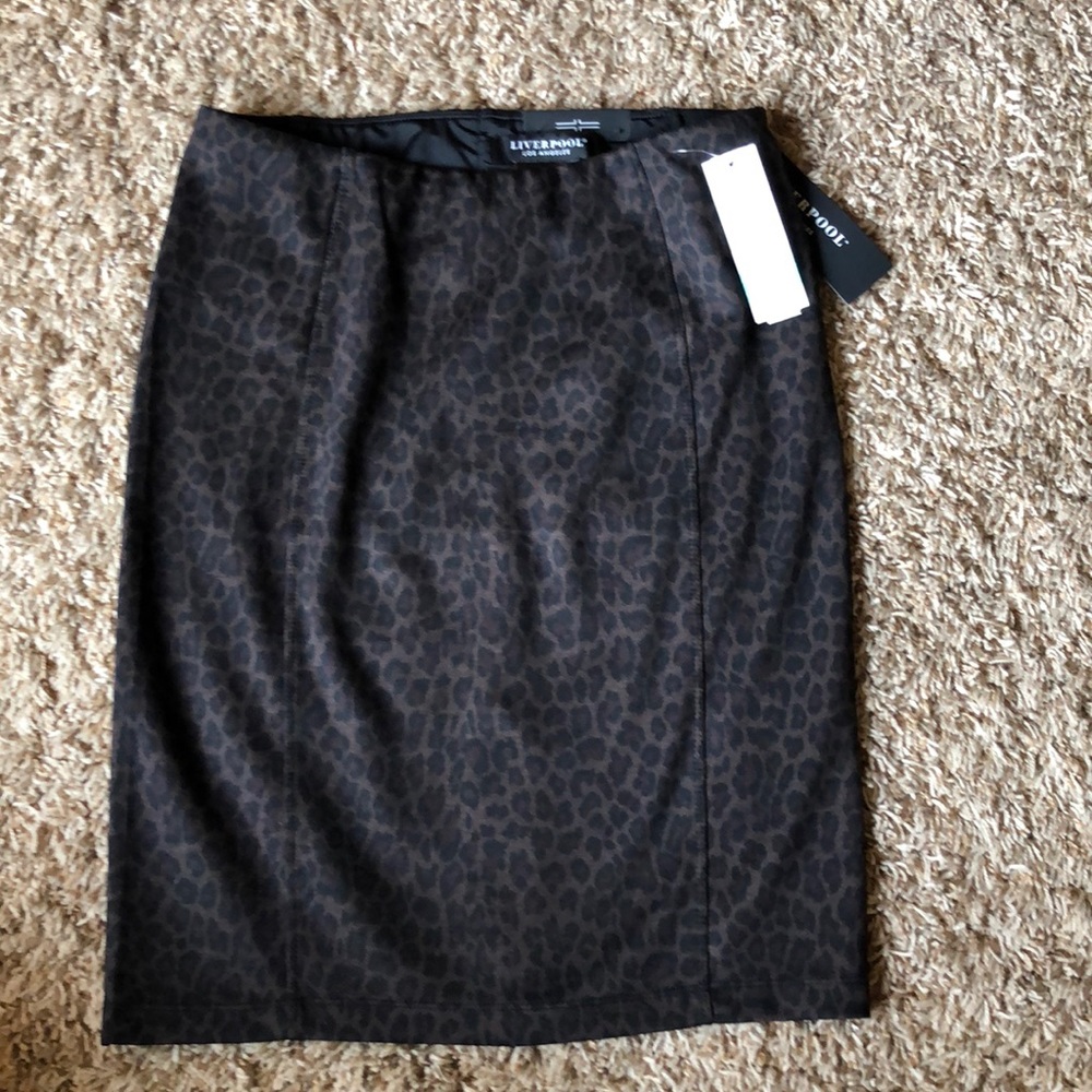 Liverpool Leopard Petite Skirt